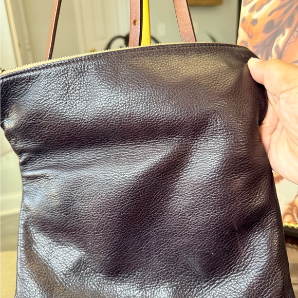 Chic Dark Brown Leather Shoulder Bag - Picture 4 of 7
